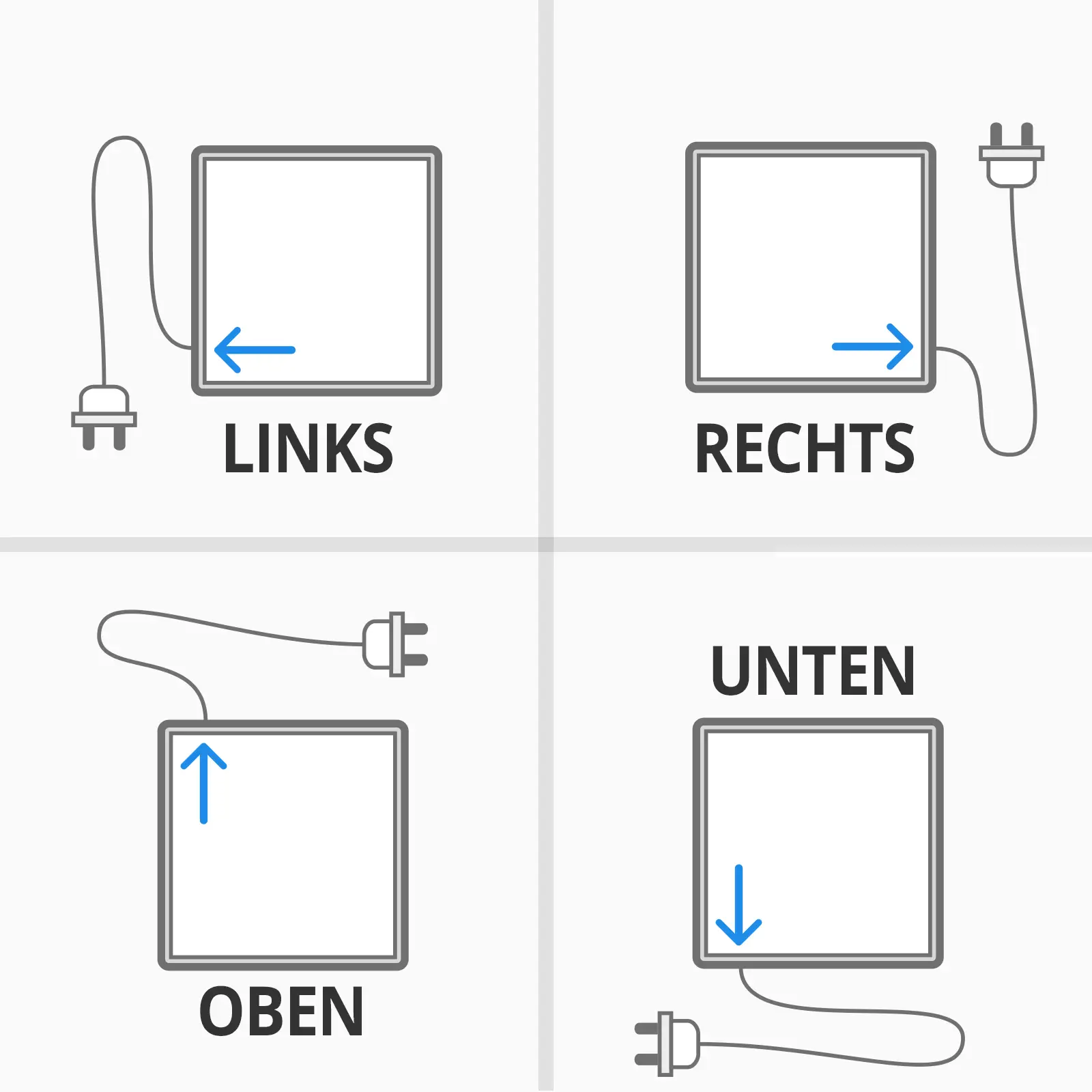 Textilrahmen - nur Rahmen - LED